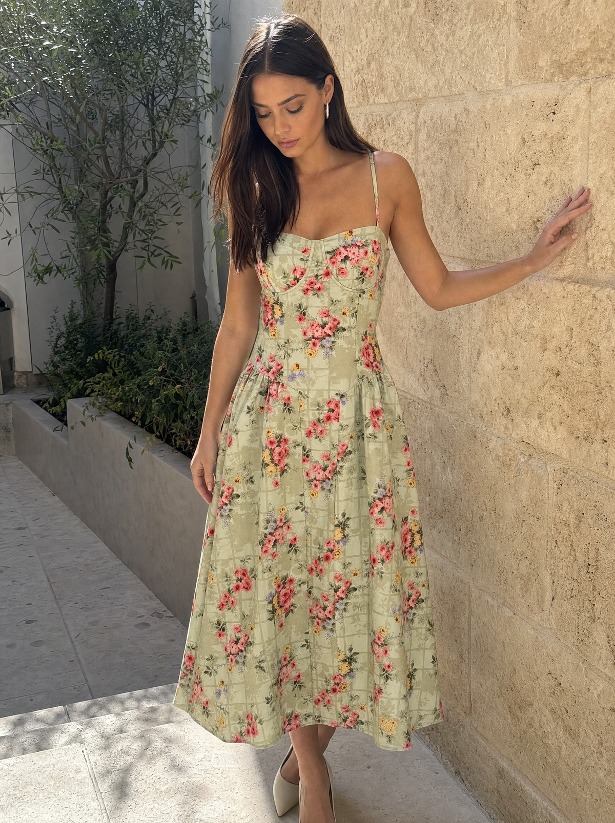Odette Korsett-Midikleid