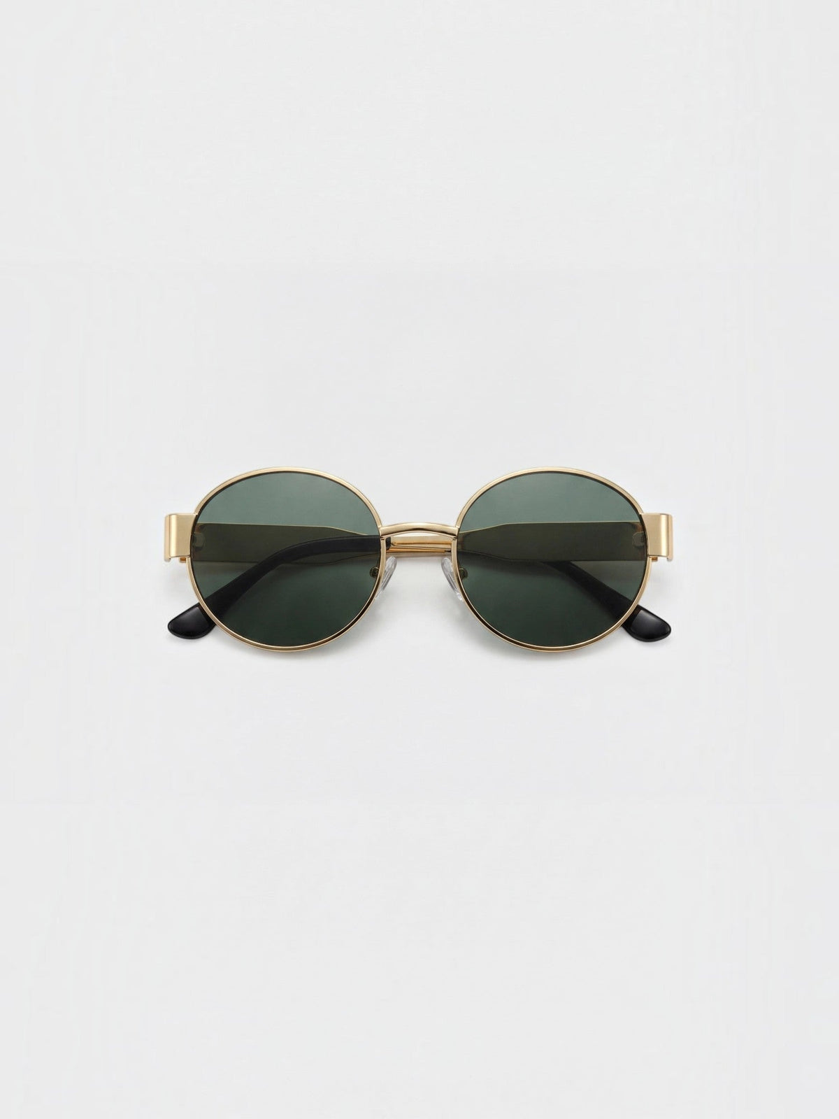 Ovale Sonnenbrille mit schmalem Metallrahmen