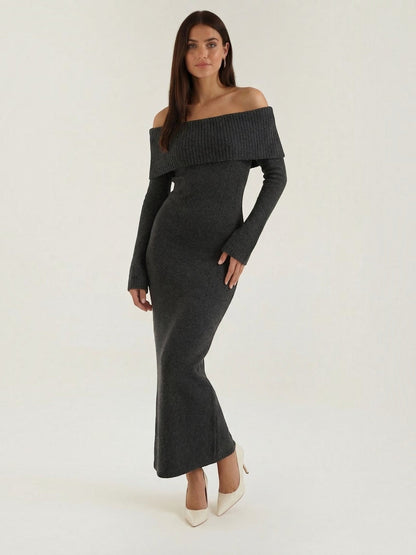 Quinlan Maxi-Strickkleid