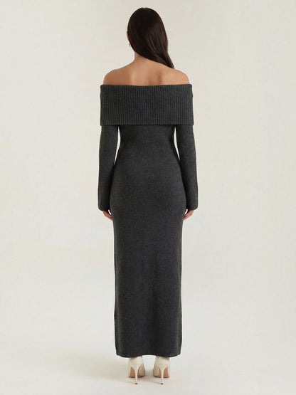 Quinlan Maxi-Strickkleid