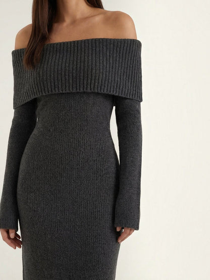 Quinlan Maxi-Strickkleid