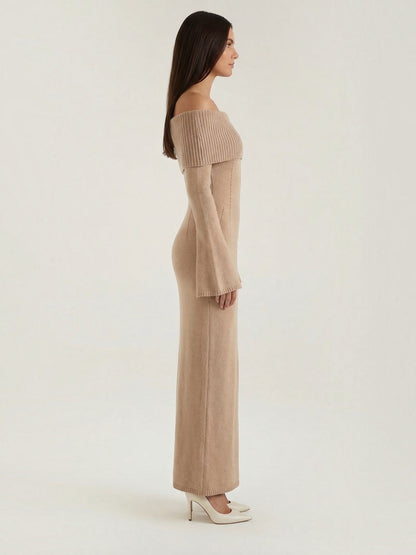 Quinlan Maxi-Strickkleid