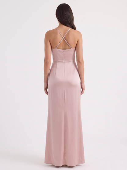 Rhiannon Seidiges Maxi-Slipkleid