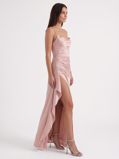 Rhiannon Seidiges Maxi-Slipkleid