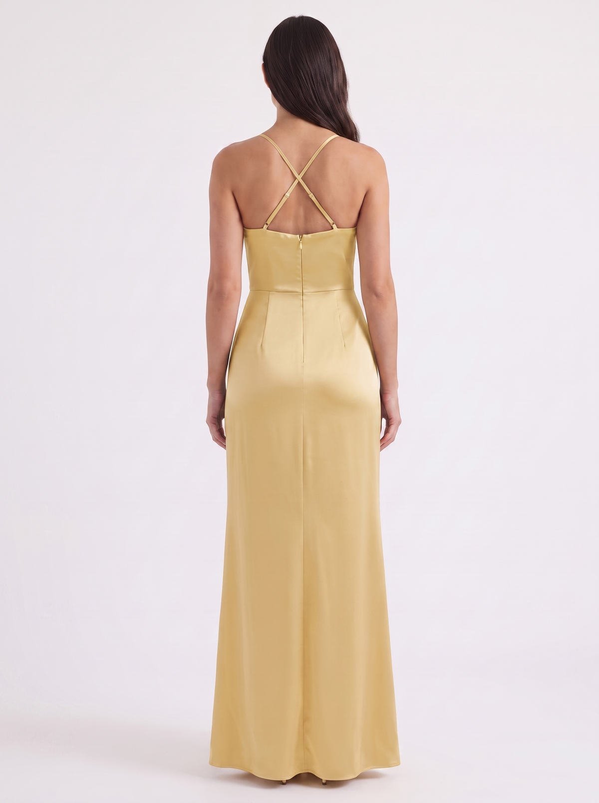Rhiannon Seidiges Maxi-Slipkleid