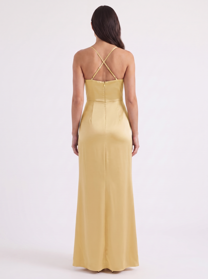 Rhiannon Seidiges Maxi-Slipkleid