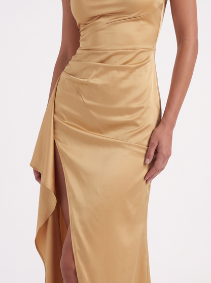 Rhiannon Seidiges Maxi-Slipkleid
