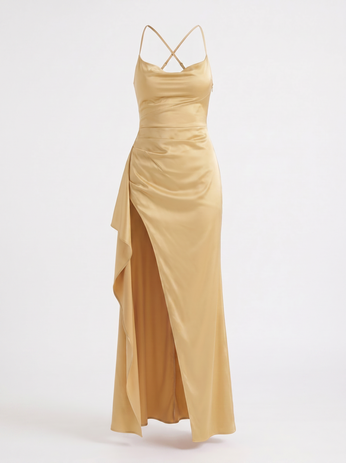 Rhiannon Seidiges Maxi-Slipkleid