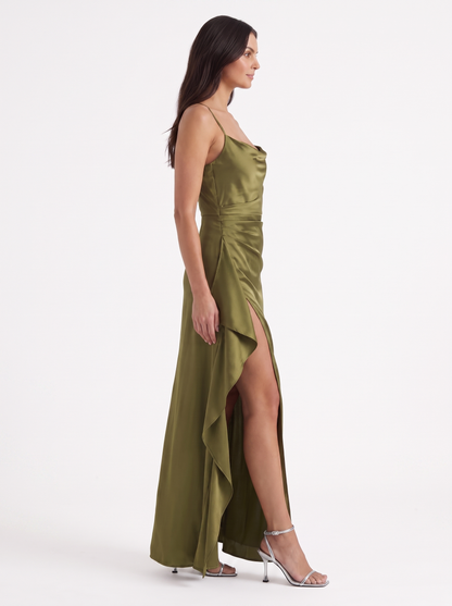 Rhiannon Seidiges Maxi-Slipkleid