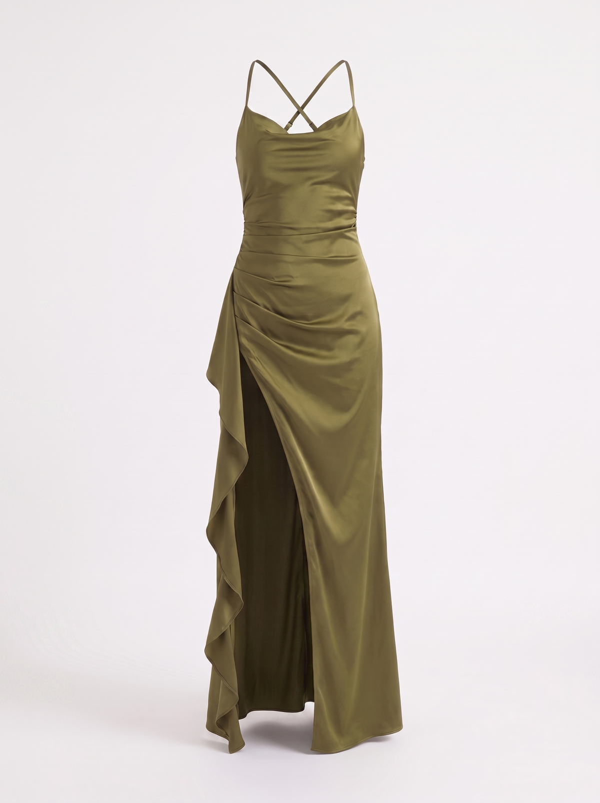 Rhiannon Seidiges Maxi-Slipkleid