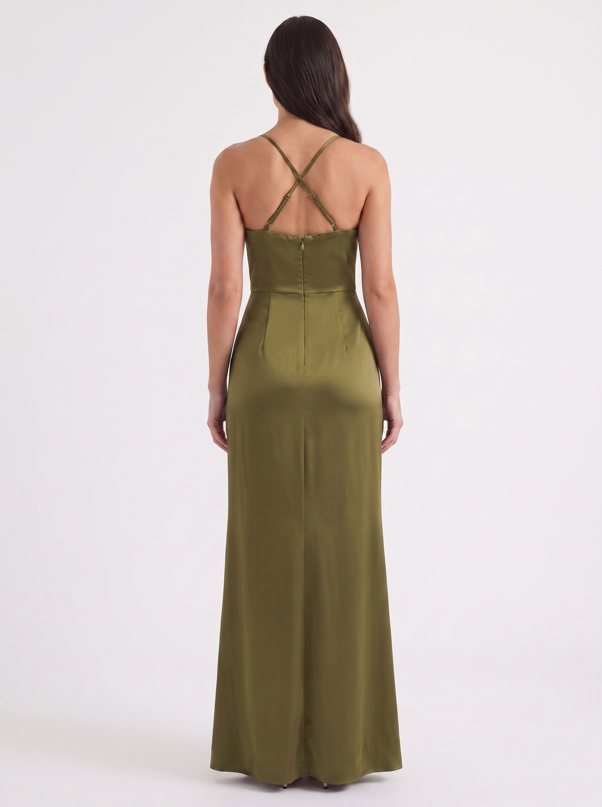 Rhiannon Seidiges Maxi-Slipkleid