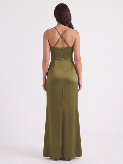Rhiannon Seidiges Maxi-Slipkleid
