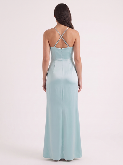 Rhiannon Seidiges Maxi-Slipkleid