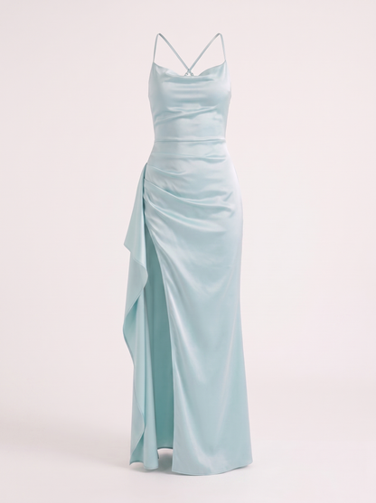 Rhiannon Seidiges Maxi-Slipkleid