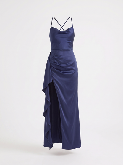 Rhiannon Seidiges Maxi-Slipkleid