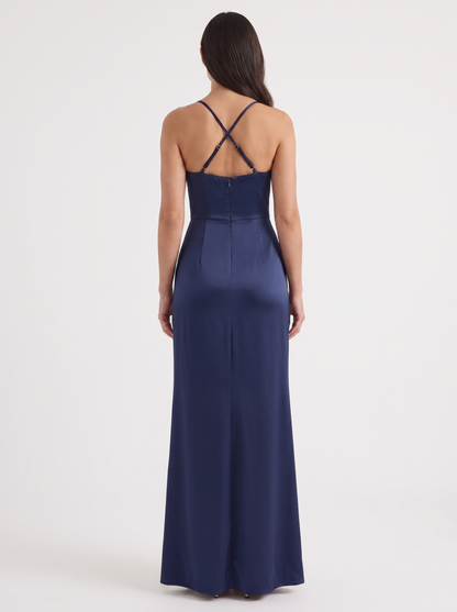 Rhiannon Seidiges Maxi-Slipkleid