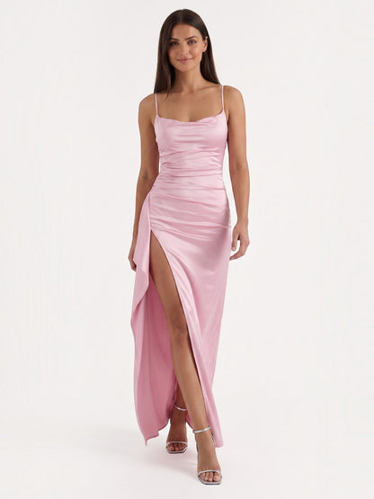 Rhiannon Seidiges Maxi-Slipkleid