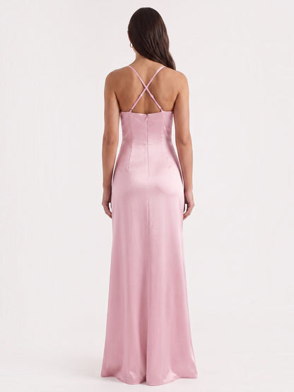 Rhiannon Seidiges Maxi-Slipkleid