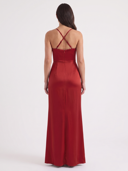 Rhiannon Seidiges Maxi-Slipkleid