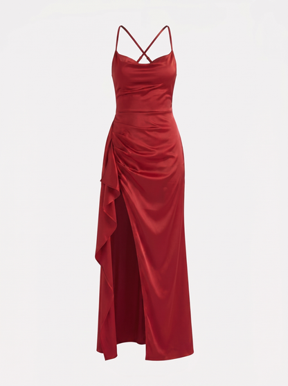 Rhiannon Seidiges Maxi-Slipkleid