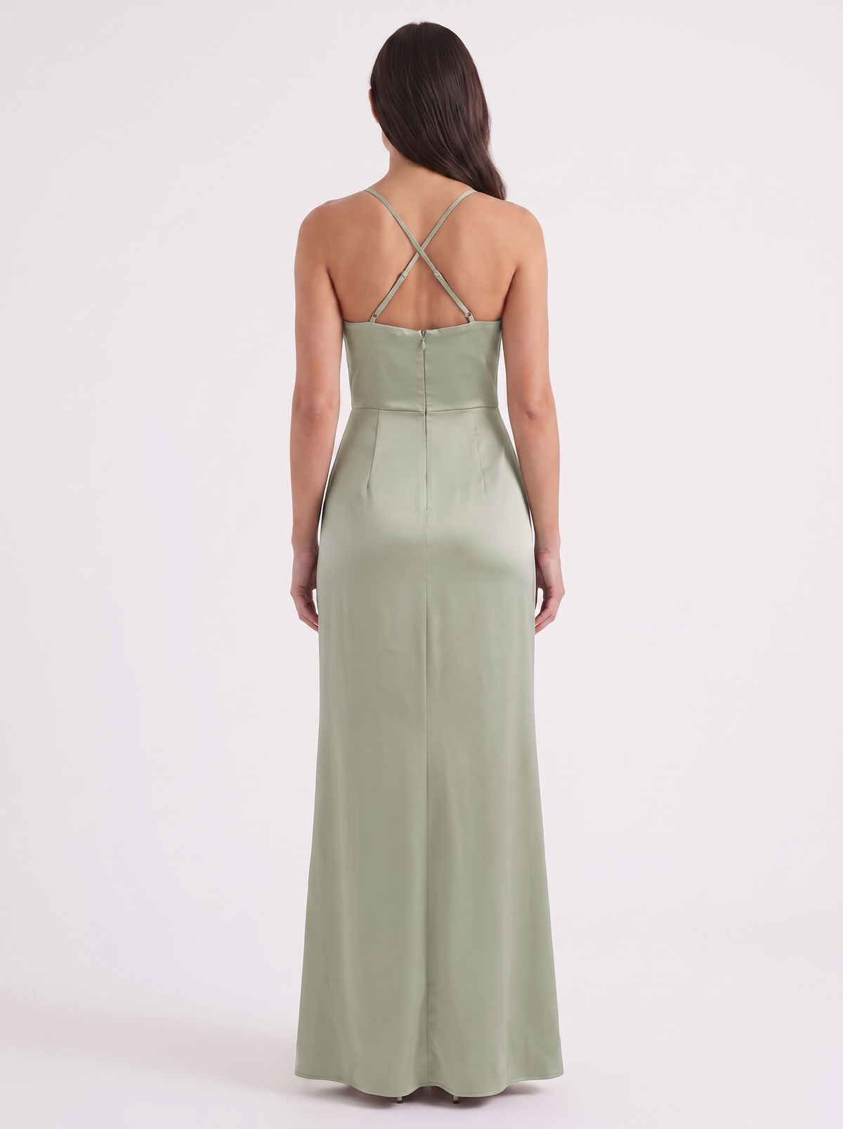 Rhiannon Seidiges Maxi-Slipkleid