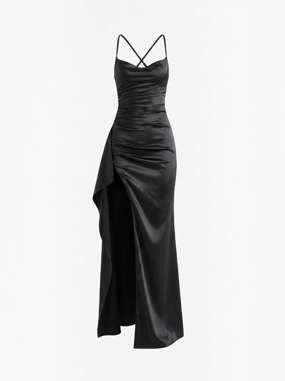 Rhiannon Seidiges Maxi-Slipkleid