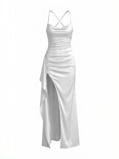 Rhiannon Seidiges Maxi-Slipkleid