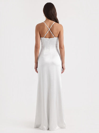 Rhiannon Seidiges Maxi-Slipkleid